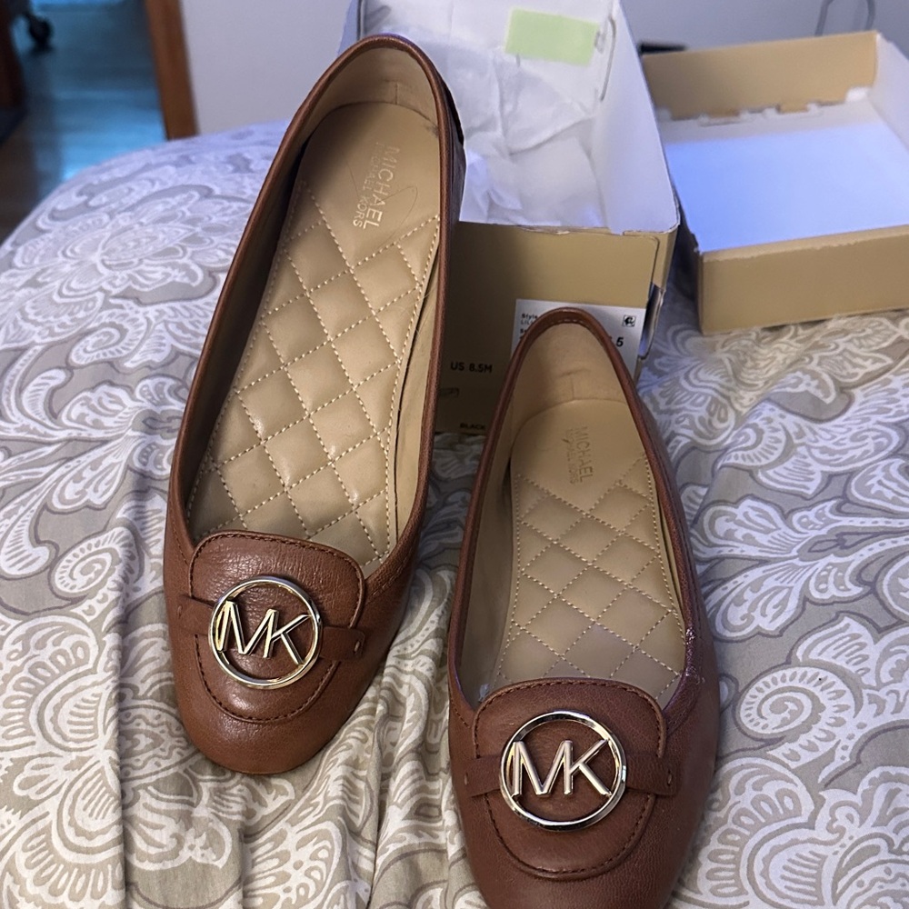 Michael Kors Tan Leather Women's Flats